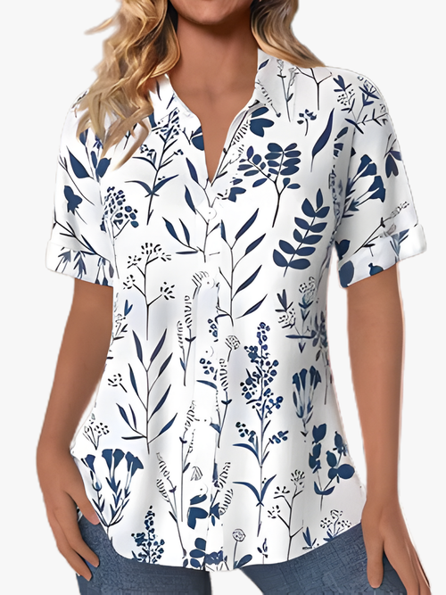 Ana&José | BLUSA ESTAMPADA DE HOJAS PARA MUJER
