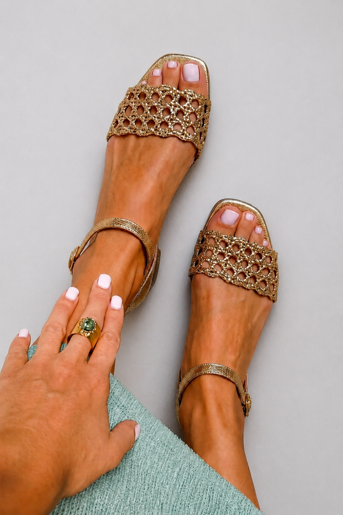 Ana&José™ | Sandalias Doradas Encanto de Verano