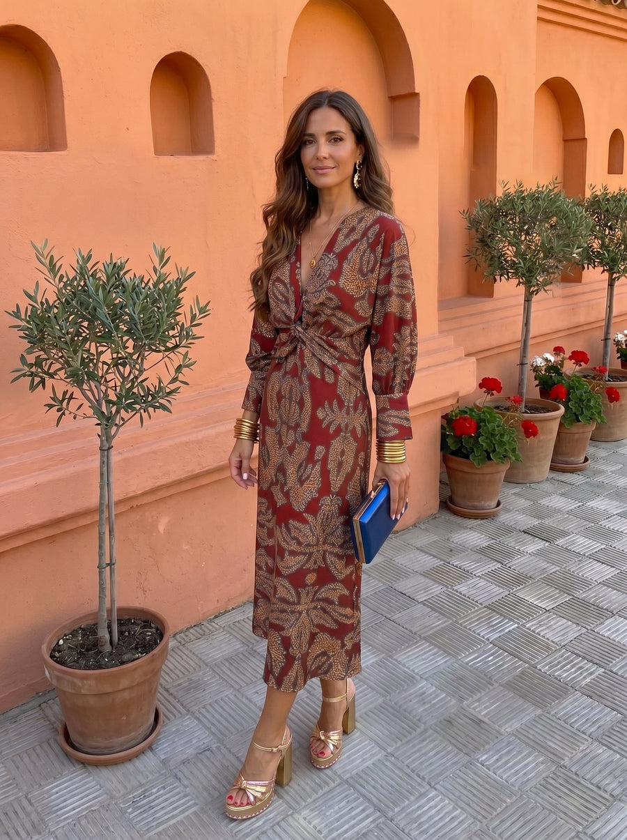 Ana&José™ | Vestido midi con estampado