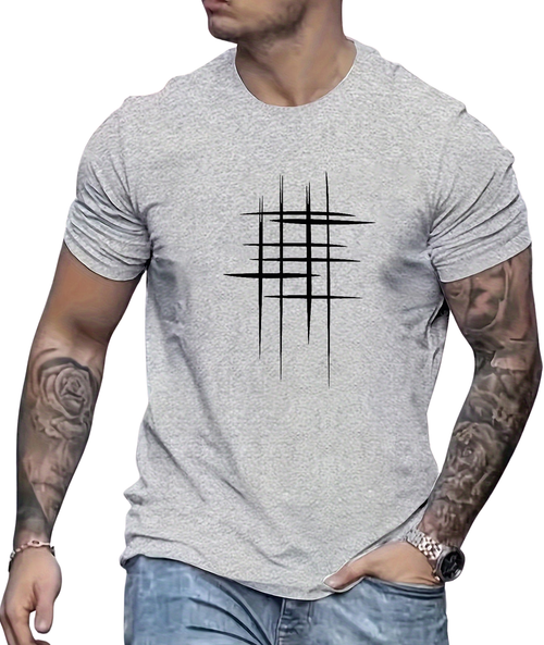 AnaJosé™ — Camiseta elegante de cuello redondo con estampado gráfico