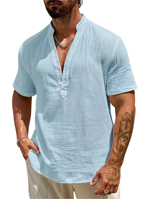 Ana&José | Camisa de verano elegante con cuello alto
