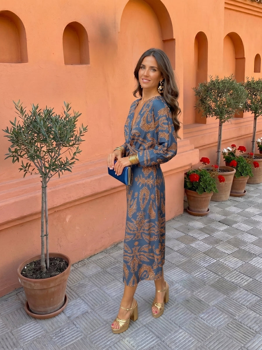 Ana&José™ | Vestido midi con estampado