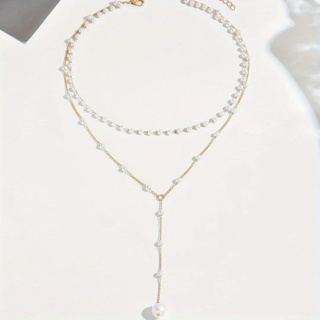 Mylah - Collar con perlas en capas