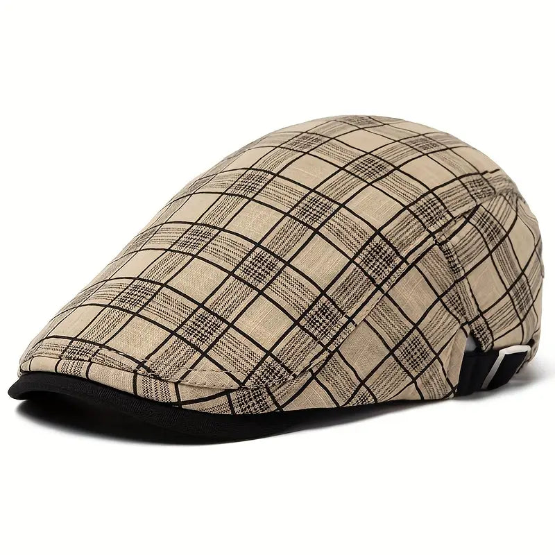 Zared - Gorra vintage a cuadros ajustable