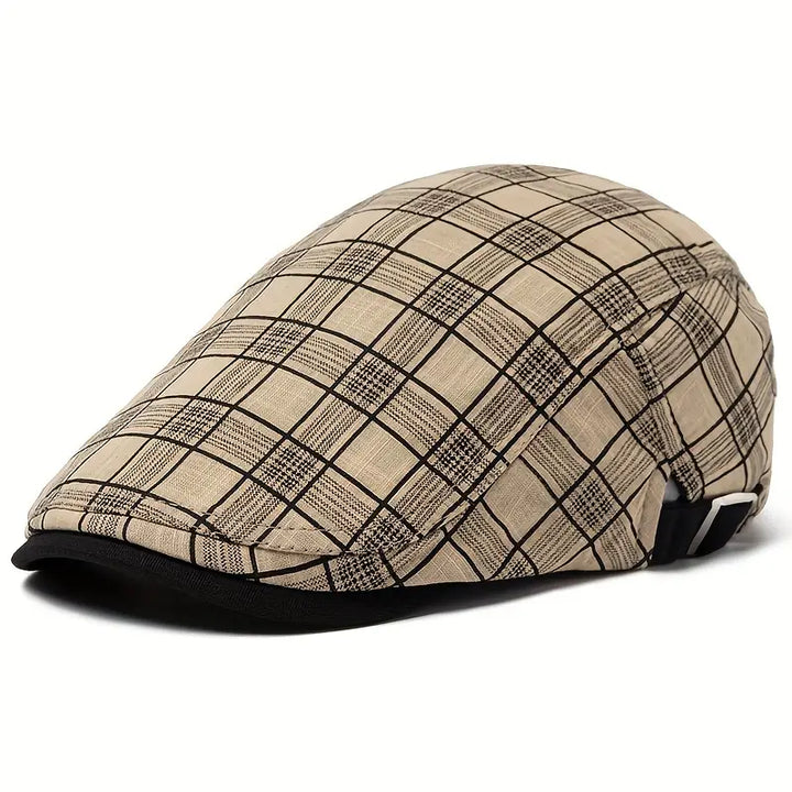 Zared - Gorra vintage a cuadros ajustable