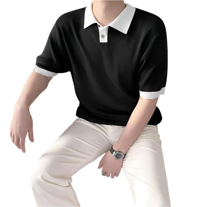 AnaJosé™ Polo de manga ancha para hombre