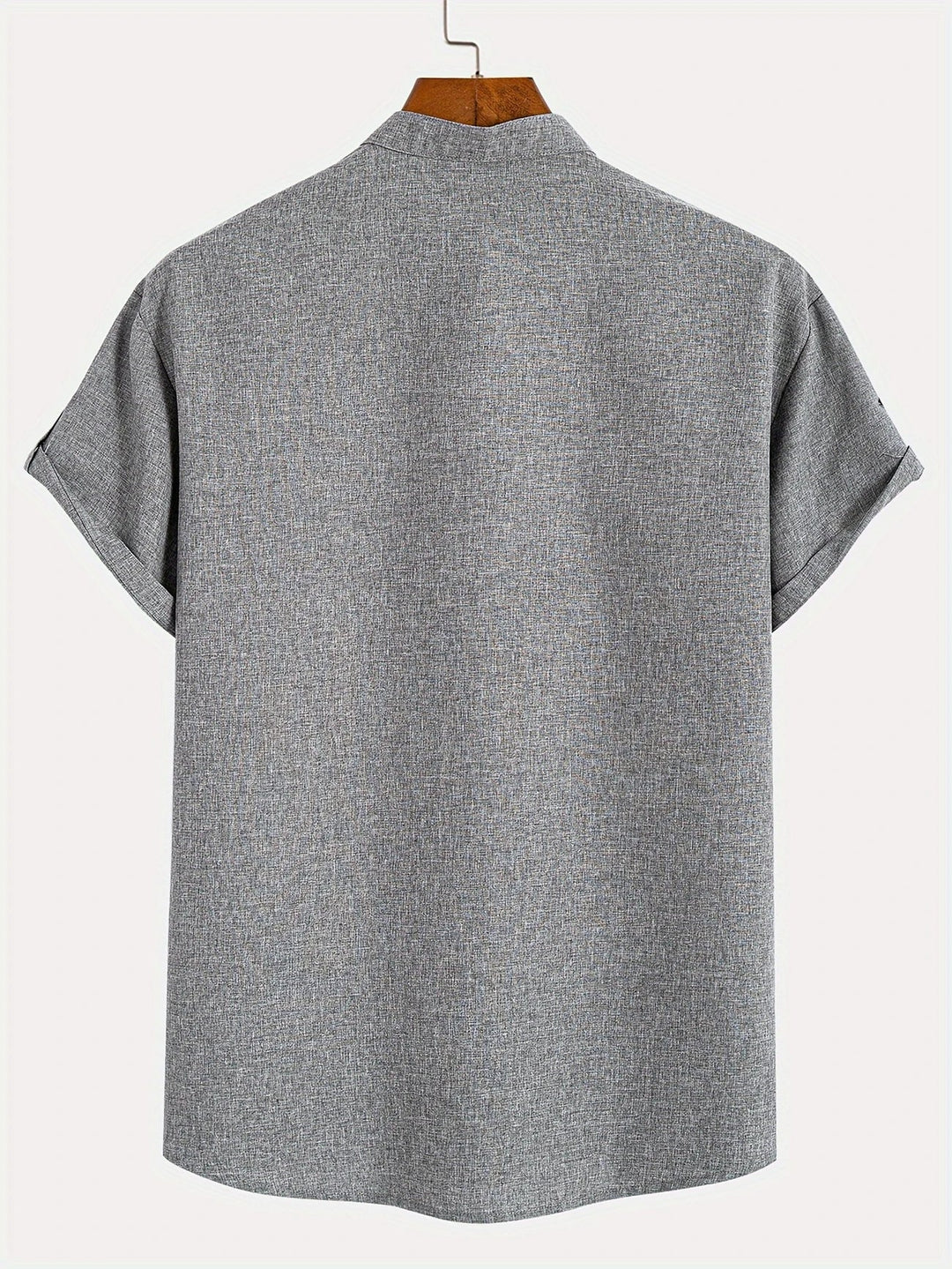 Elliott – Camisa Elegante de Manga Corta con Cuello Alto