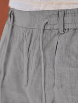 NICHOLS | PANTALONES LARGOS DE LINO CON CORDÓN