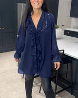 Belén - Blusa con volantes y estilo elegante