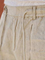 NICHOLS | PANTALONES LARGOS DE LINO CON CORDÓN