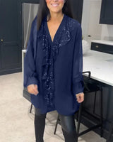 Belén - Blusa con volantes y estilo elegante