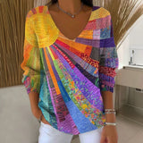 Ana&José | JERSEY ESTAMPADO CON CUELLO DE PICO PARA MUJER