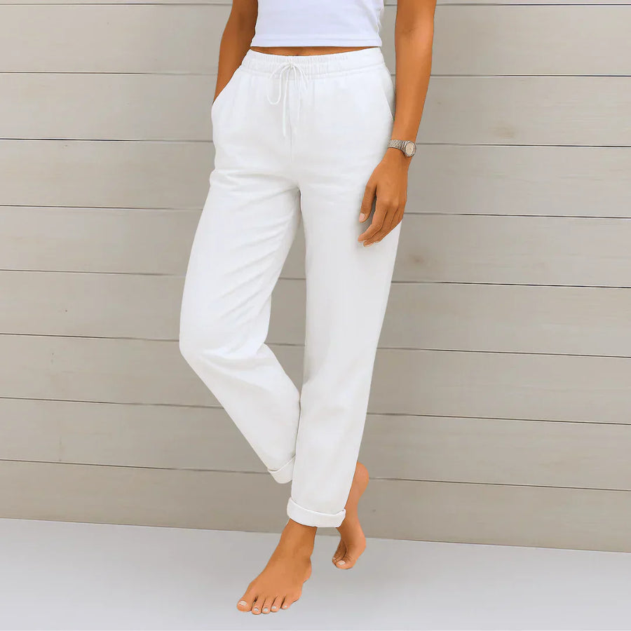 Ana&José | PANTALÓN DE LINO ELÁSTICO PARA MUJER