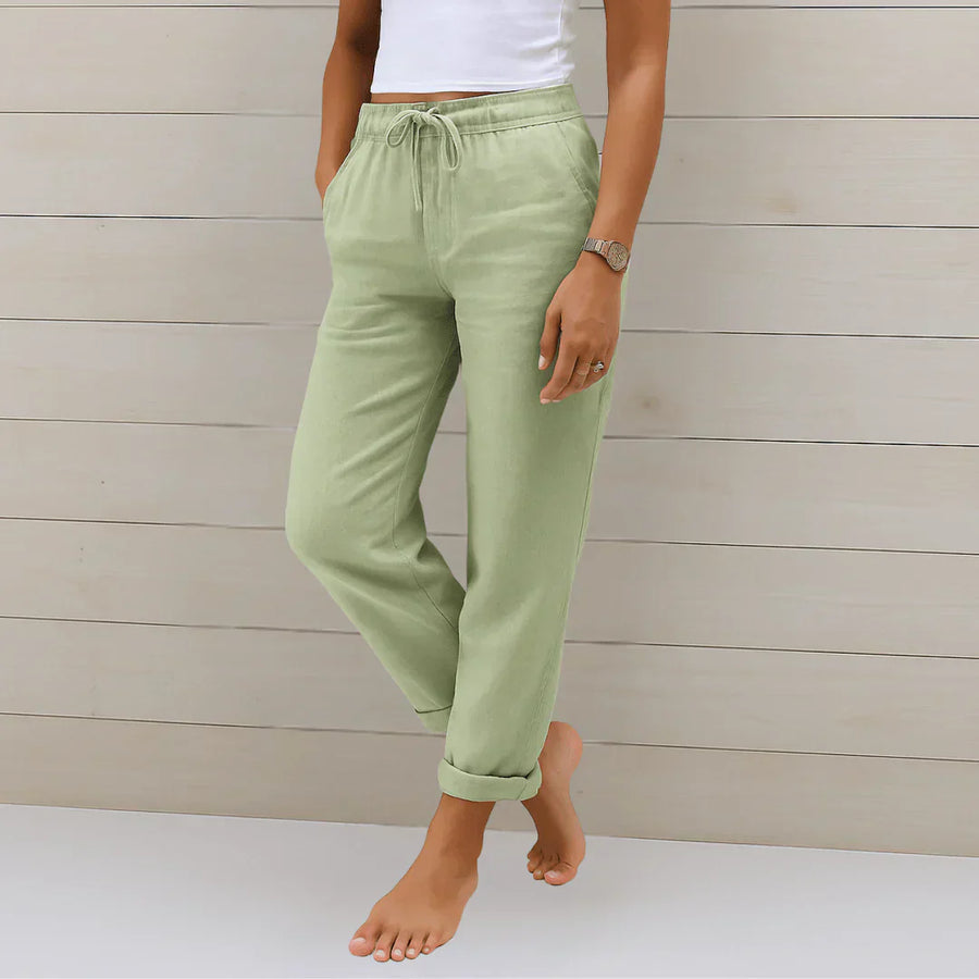 Ana&José | PANTALÓN DE LINO ELÁSTICO PARA MUJER