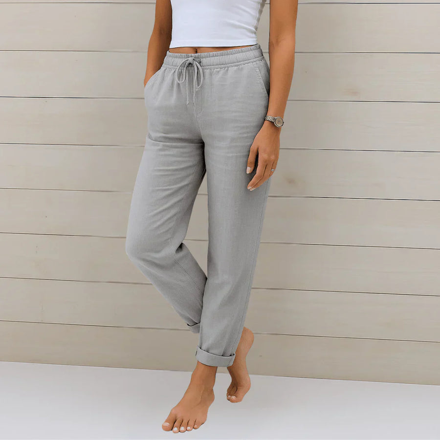 Ana&José | PANTALÓN DE LINO ELÁSTICO PARA MUJER