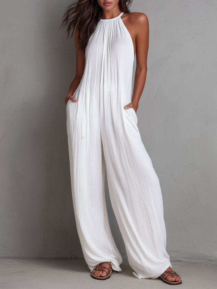 Elena | Mono fluido elegante con cuello halter