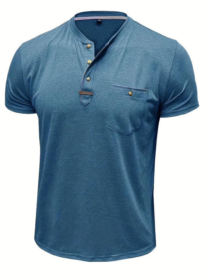 AnaJosé™ — Camiseta elegante de cuello redondo con bolsillo