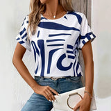 Ana&José | CAMISETA CON ESTAMPADO ABSTRACTO PARA MUJER