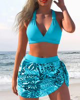 Ana&José | CONJUNTO TANKINI ESTAMPADO VERDE PARA MUJER
