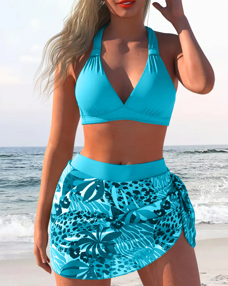Ana&José | CONJUNTO TANKINI ESTAMPADO VERDE PARA MUJER