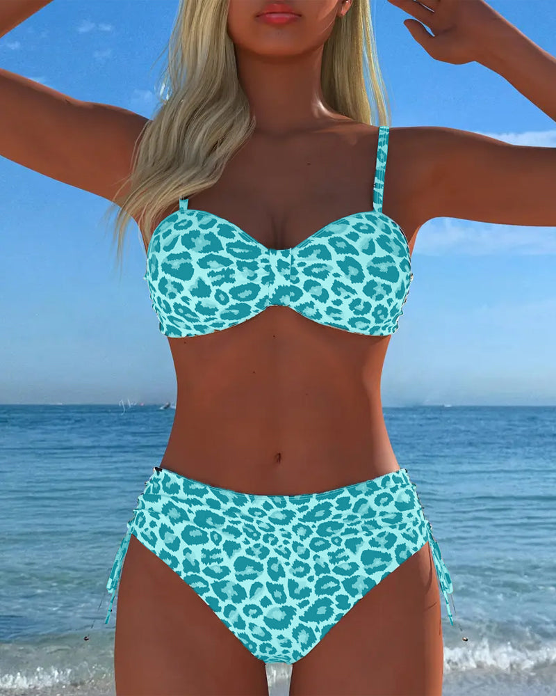 Ana&José | CONJUNTO TANKINI CON ESTAMPADO DE LEOPARDO PARA MUJER