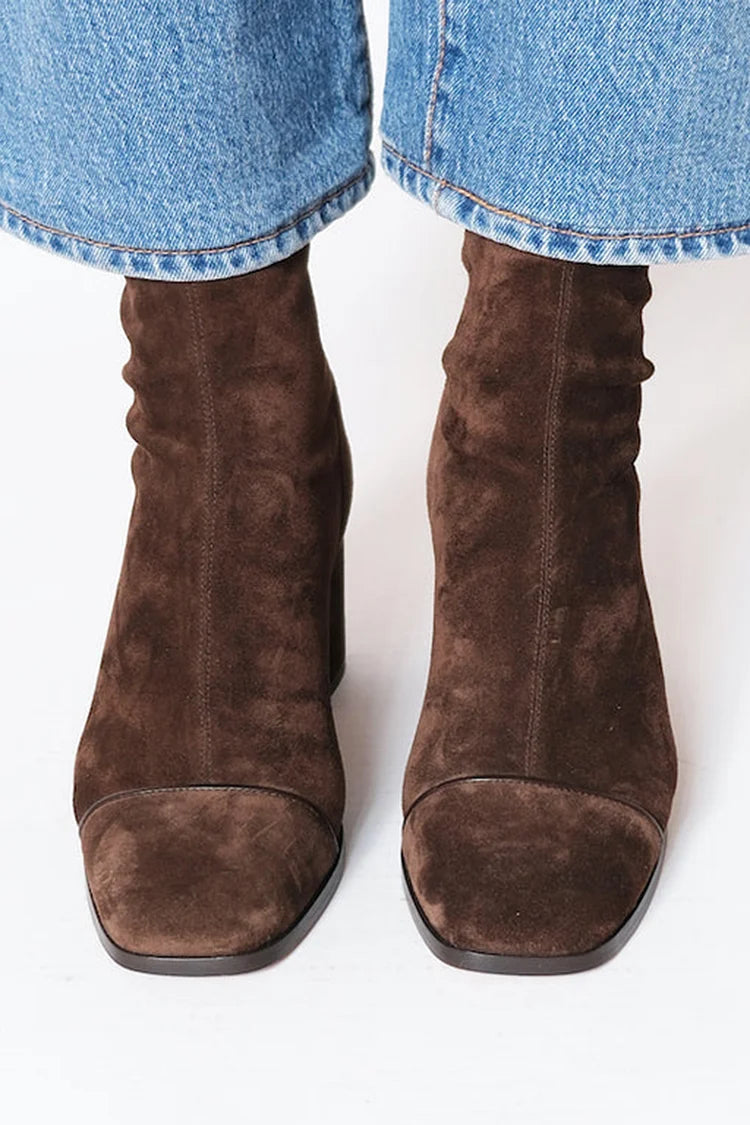 Victoria | Botas de tacón con puntera cuadrada