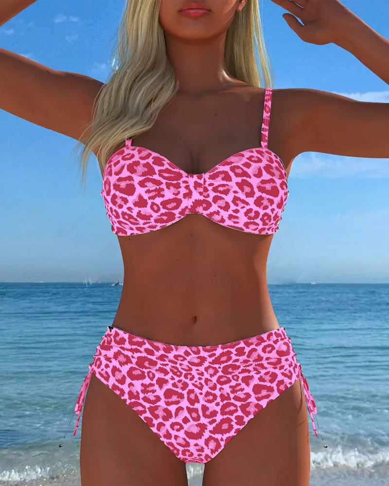 Ana&José | CONJUNTO TANKINI CON ESTAMPADO DE LEOPARDO PARA MUJER