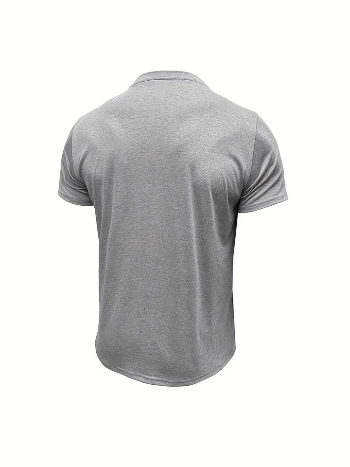 Saxon - Elegante Camiseta de Cuello Redondo con Bolsillo