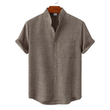 AnaJosé™ — Camisa lisa de algodón con botones