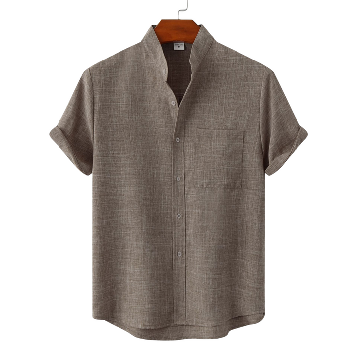AnaJosé™ — Camisa lisa de algodón con botones