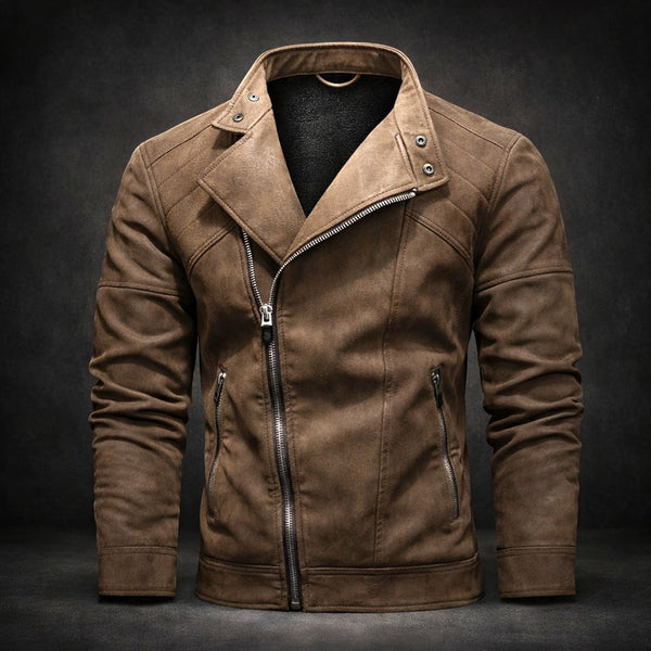 Jure - Chaqueta de Cuero con Cremallera