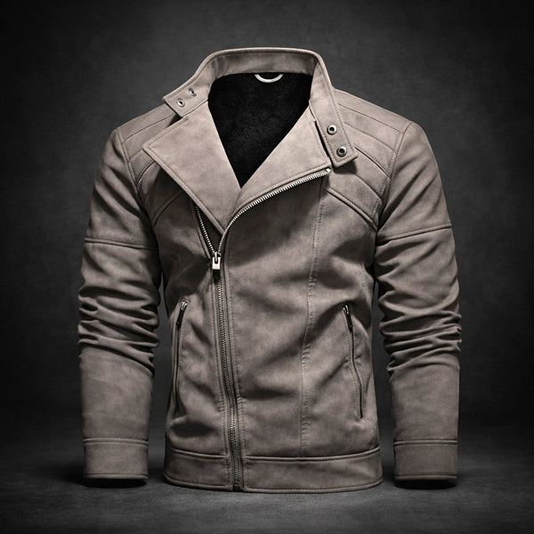 Jure - Chaqueta de Cuero con Cremallera