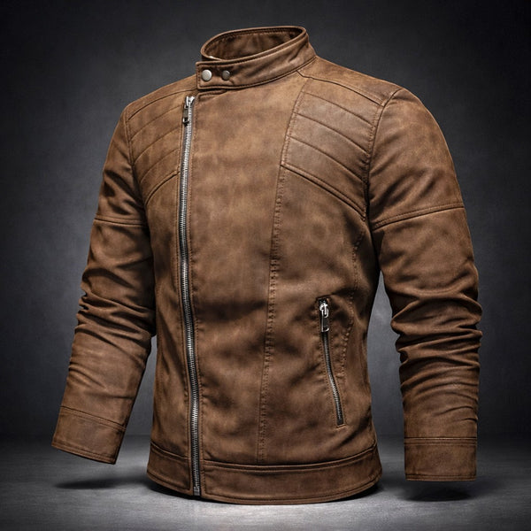 Jure - Chaqueta de Cuero con Cremallera