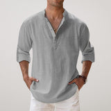 Ana&José | Camisa Henley de algodón con efecto lino