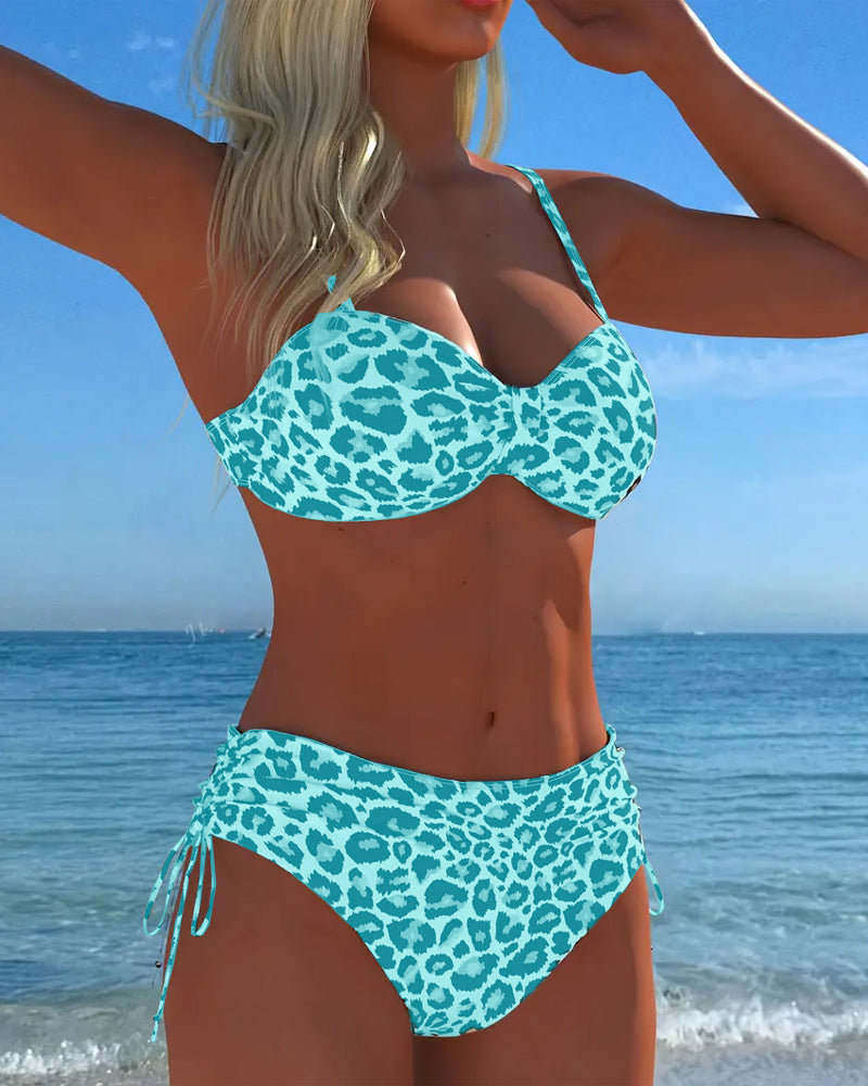 Ana&José | CONJUNTO TANKINI CON ESTAMPADO DE LEOPARDO PARA MUJER