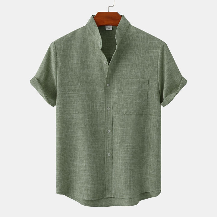 AnaJosé™ — Camisa lisa de algodón con botones