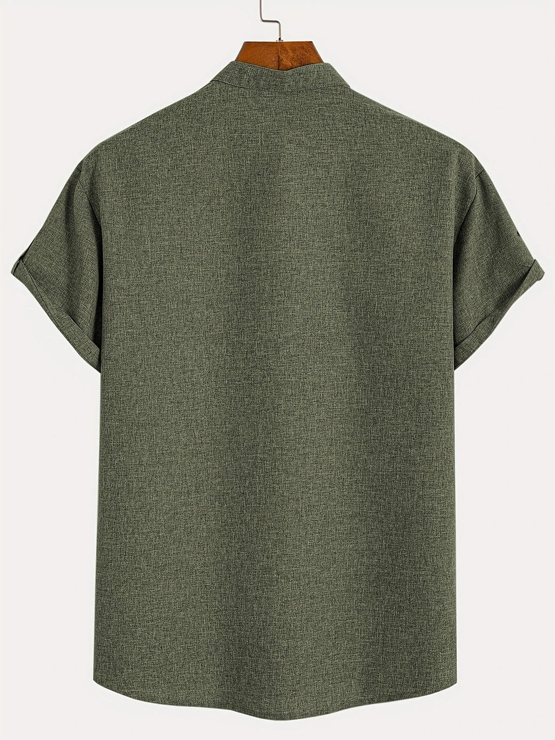 Elliott – Camisa Elegante de Manga Corta con Cuello Alto