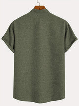 Elliott – Camisa Elegante de Manga Corta con Cuello Alto