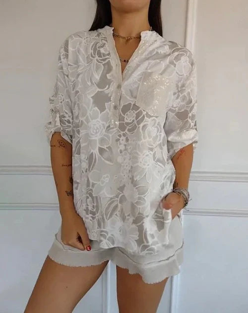 Leti - Blusa con estampado floral