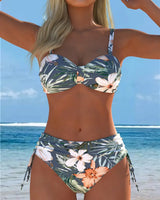 Ana&José | CONJUNTO DE TANKINI CON ESTAMPADO TROPICAL PARA MUJER