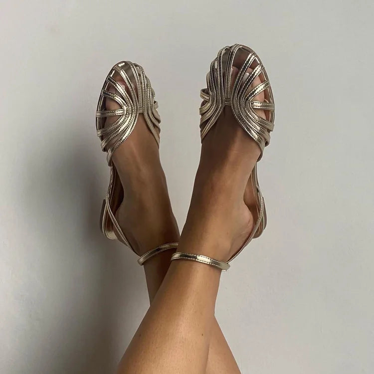 Ana&José™ | Sandalias Joya Doradas