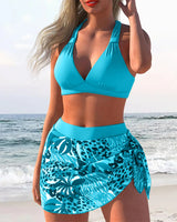 Ana&José | CONJUNTO TANKINI ESTAMPADO VERDE PARA MUJER