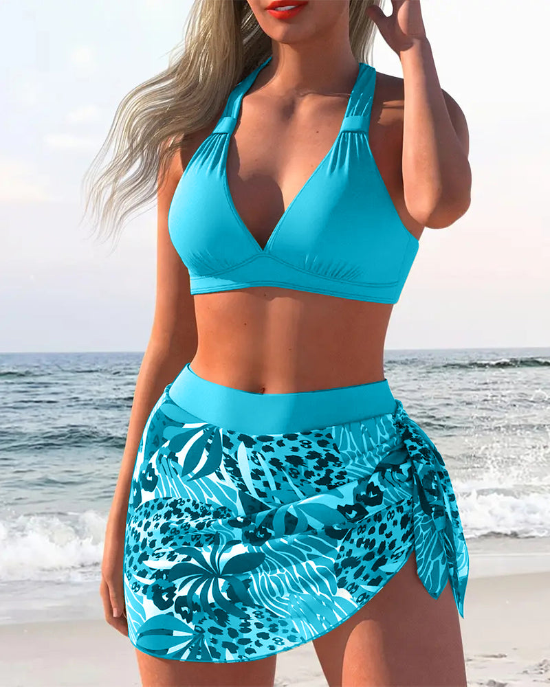 Ana&José | CONJUNTO TANKINI ESTAMPADO VERDE PARA MUJER