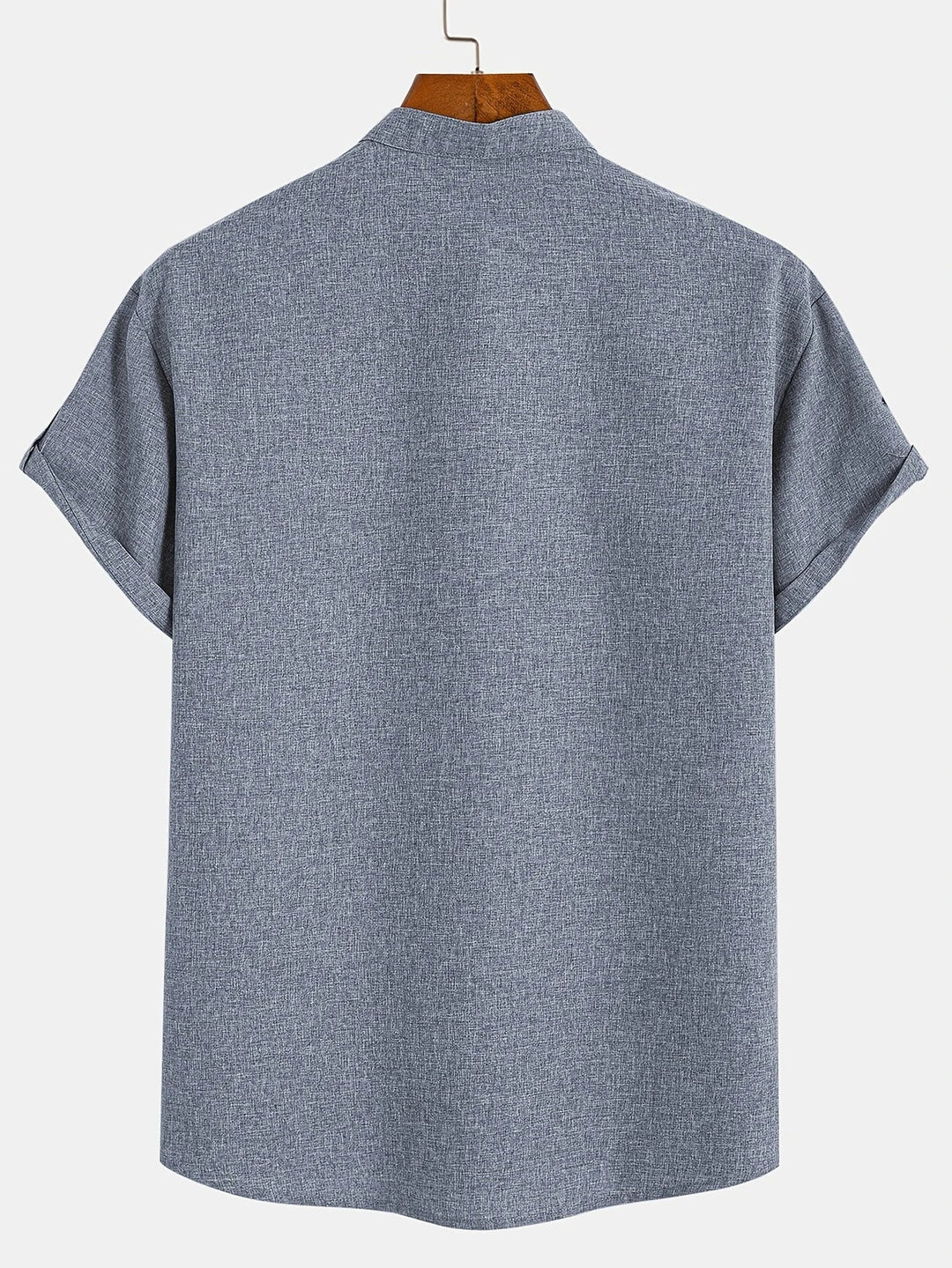 Elliott – Camisa Elegante de Manga Corta con Cuello Alto