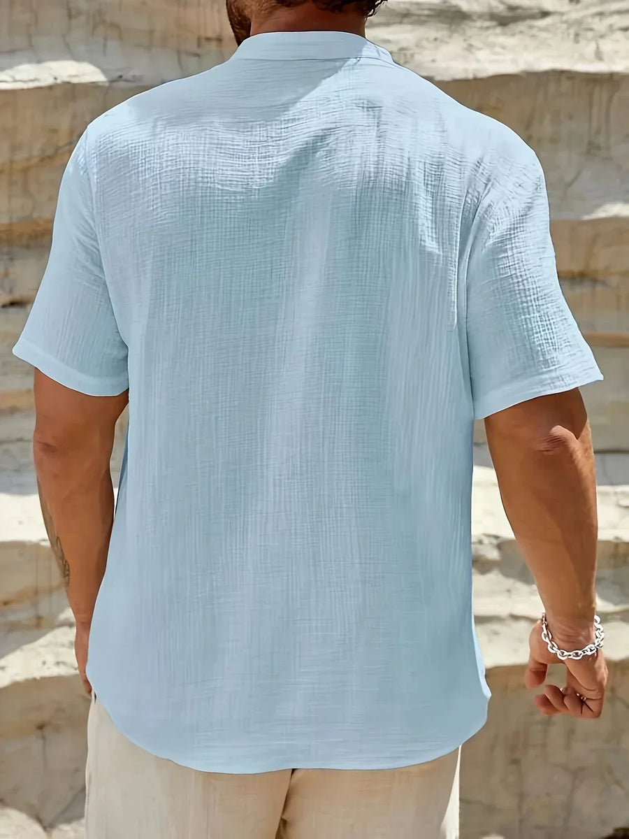 Ana&José | Camisa de verano elegante con cuello alto