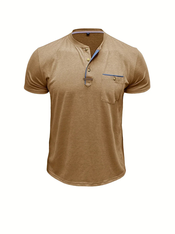 AnaJosé™ — Camiseta elegante de cuello redondo con bolsillo