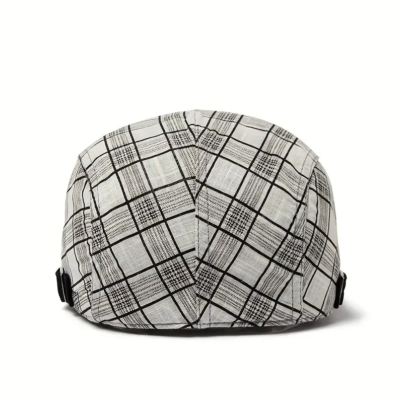 Zared - Gorra vintage a cuadros ajustable