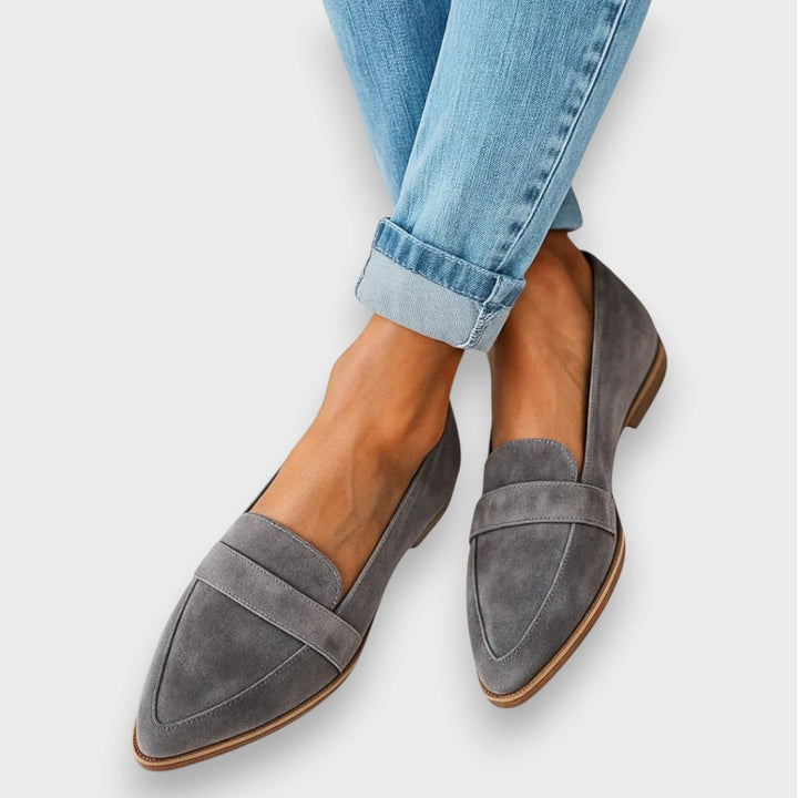 Lorena™ | Mocasines ortopédicos de cuero