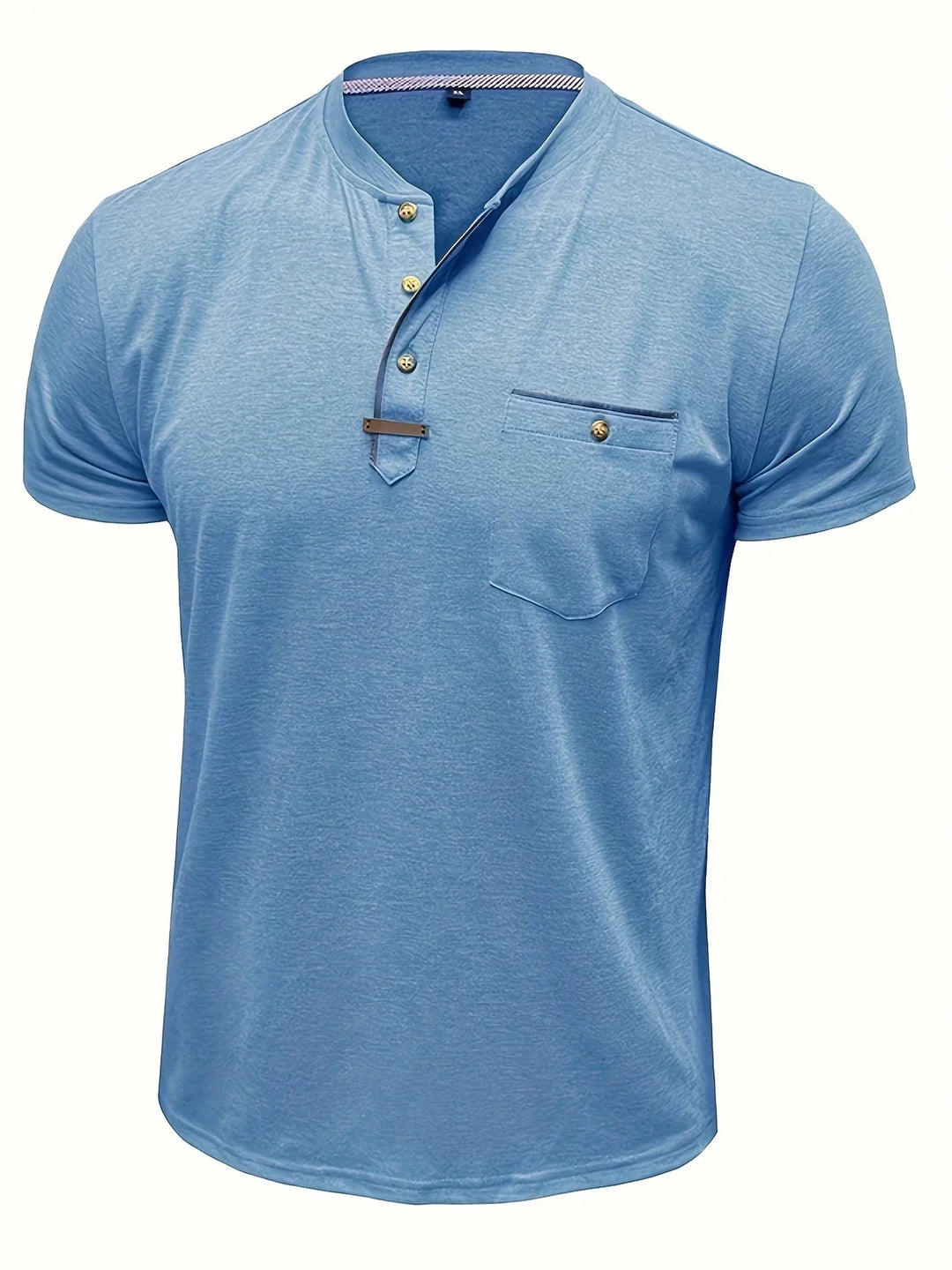 AnaJosé™ — Camiseta elegante de cuello redondo con bolsillo