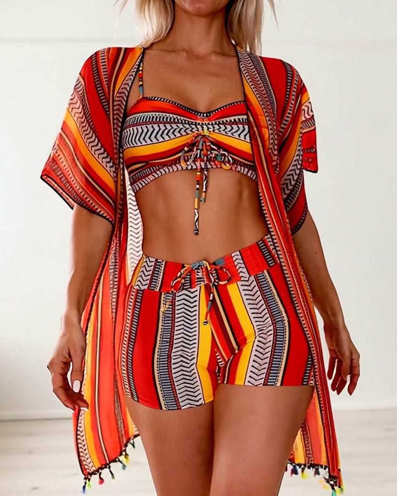 Ana&José | CONJUNTO TANKINI ESTAMPADO CON PAREO PARA MUJER